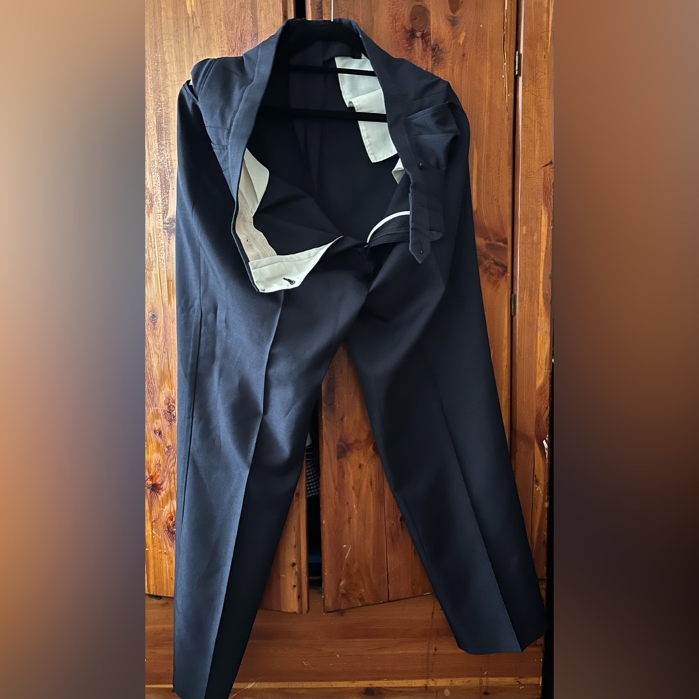 Blue mens slacks 34/36 L/W adjustable waist